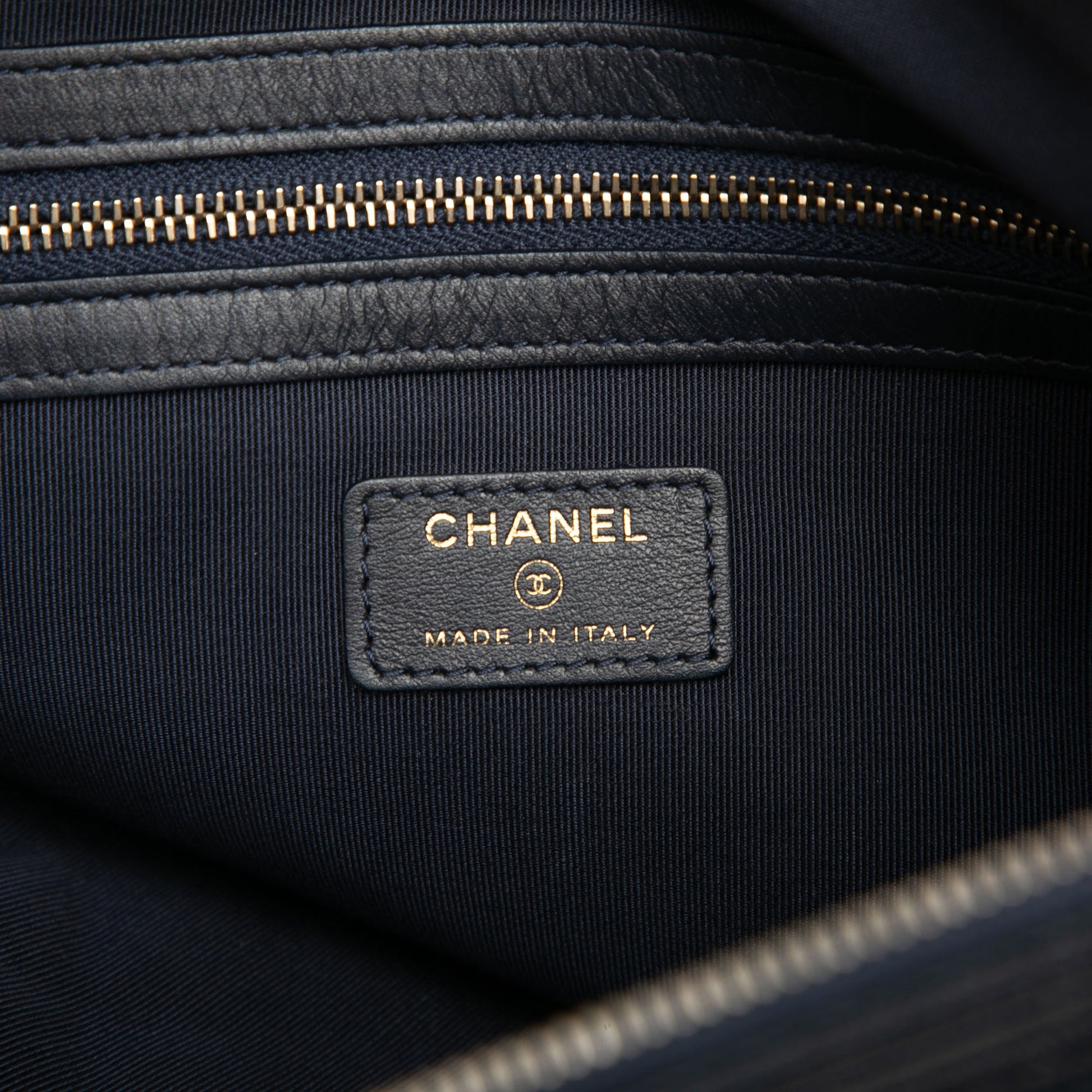 Chanel Large Quilted Caviar Boy O Case Clutch