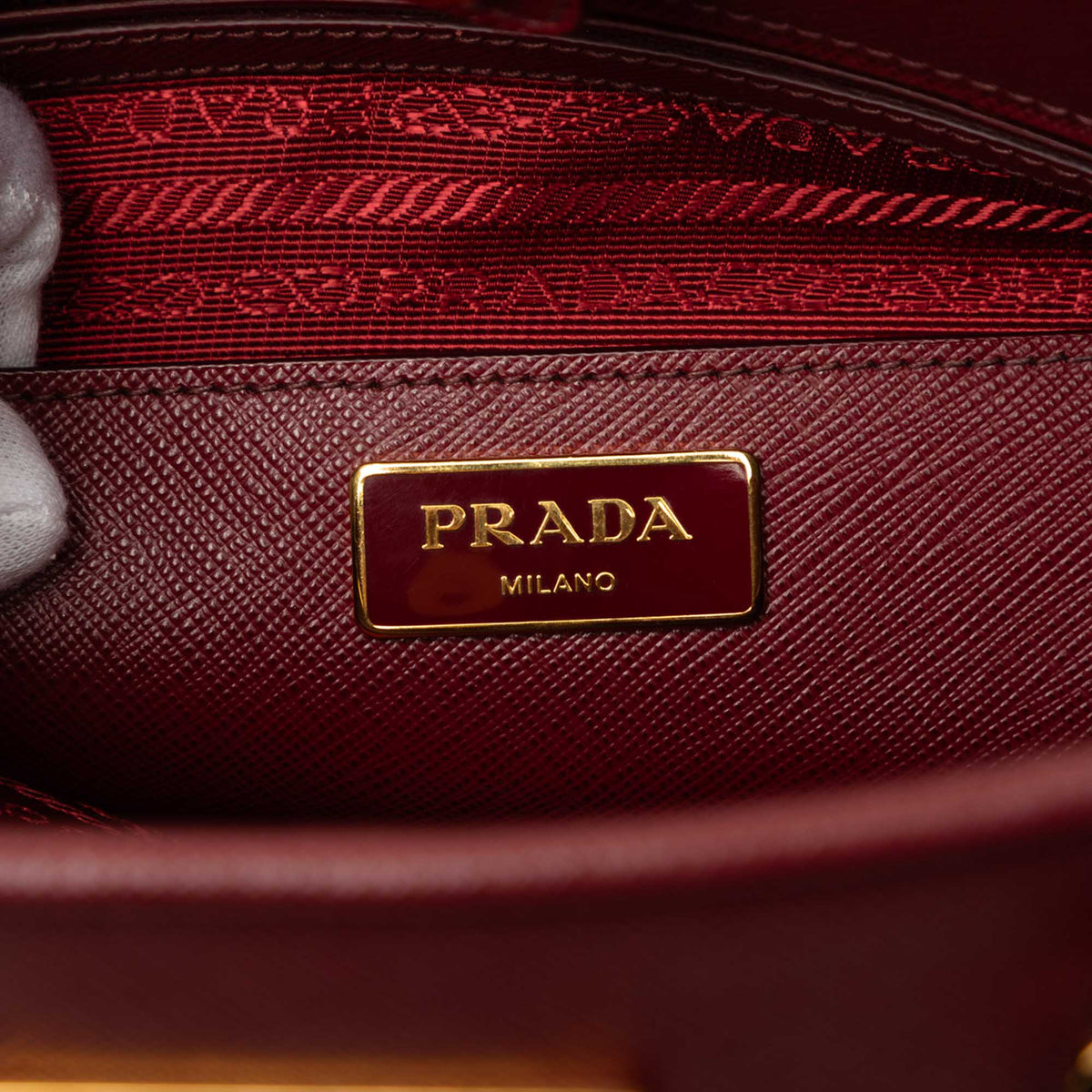 Prada Medium Saffiano Lux Open Promenade Satchel