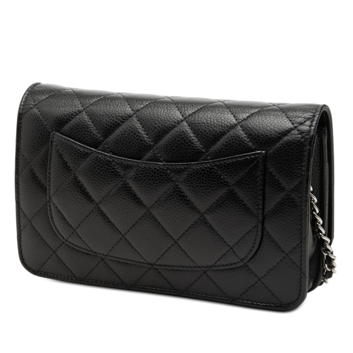 Chanel CC Quilted Caviar Wallet on Chain
