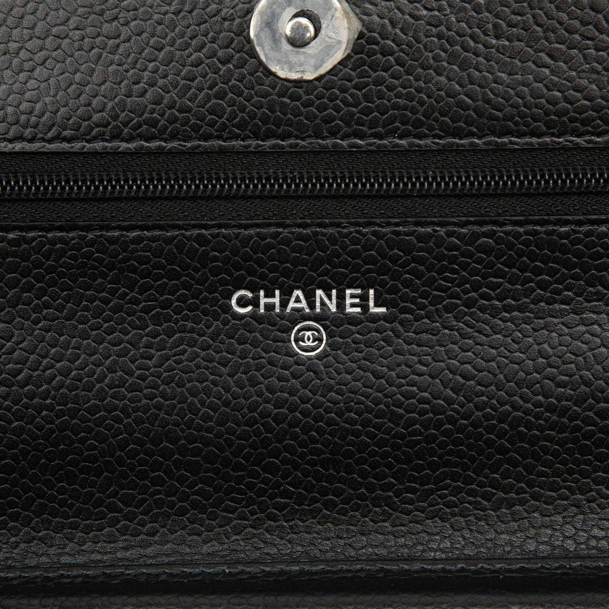 Chanel CC Quilted Caviar Wallet on Chain