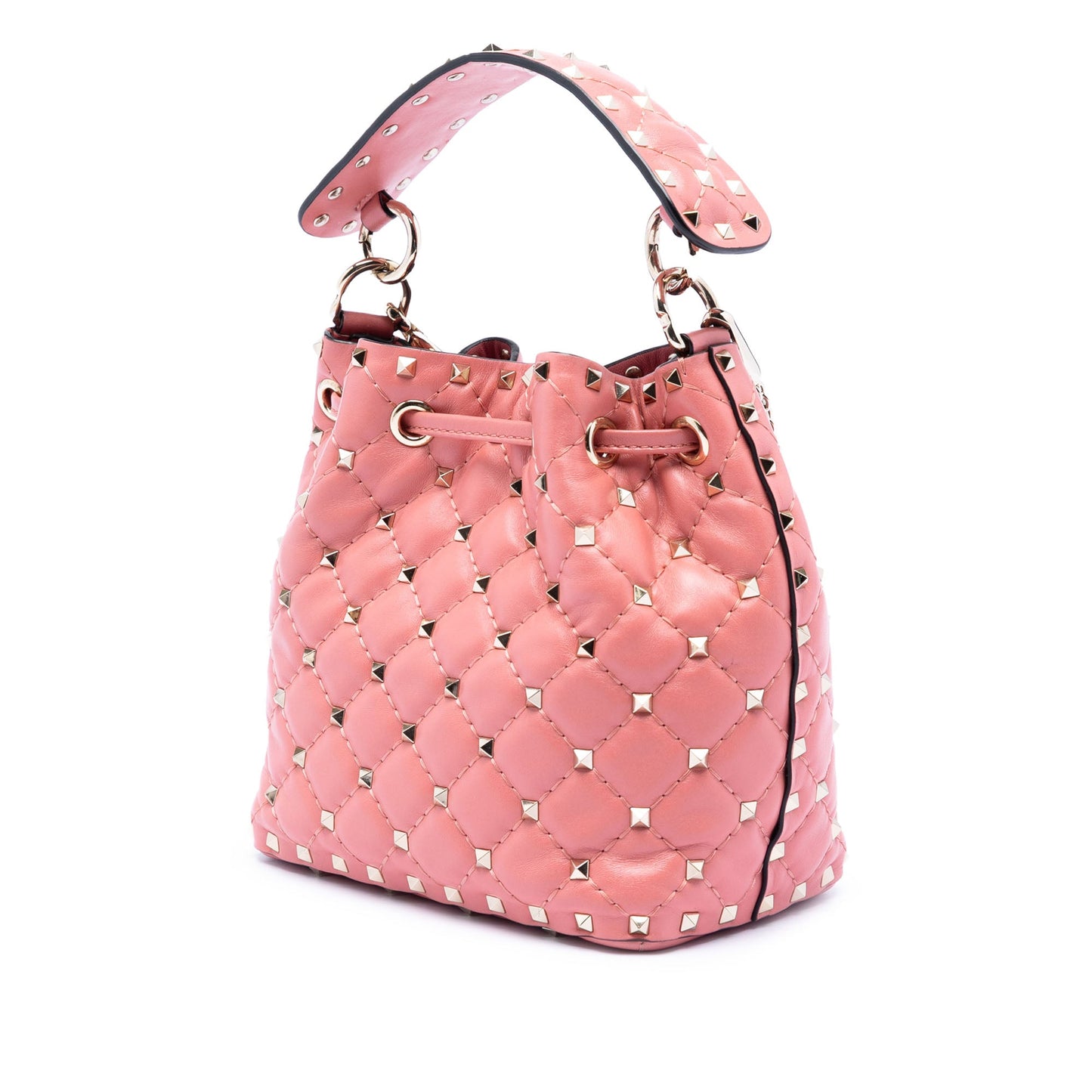 Valentino Small Leather Rockstud Spike Bucket Bag