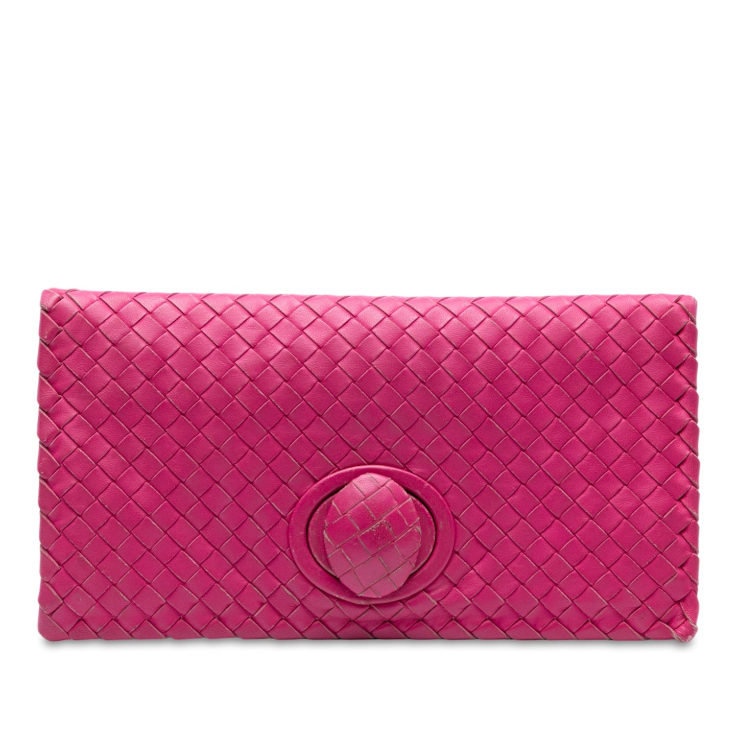 Bottega Veneta Nappa Intrecciato Turn Lock Clutch