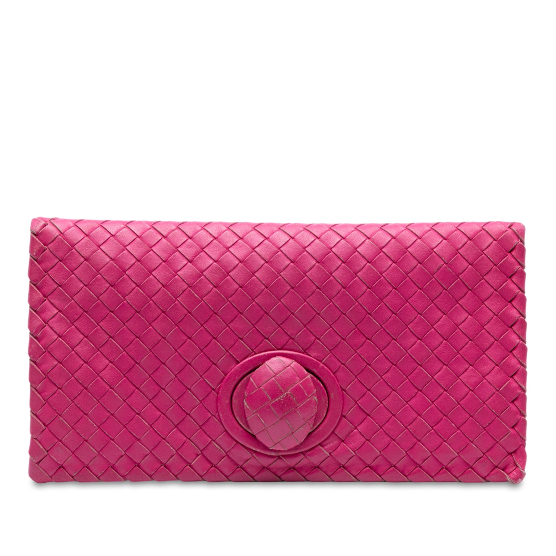 Bottega Veneta Nappa Intrecciato Turn Lock Clutch