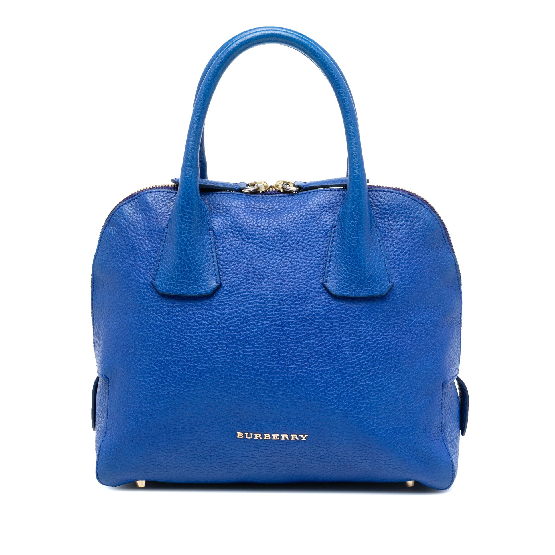 Burberry Small Grained Calfskin Greenwood Satchel