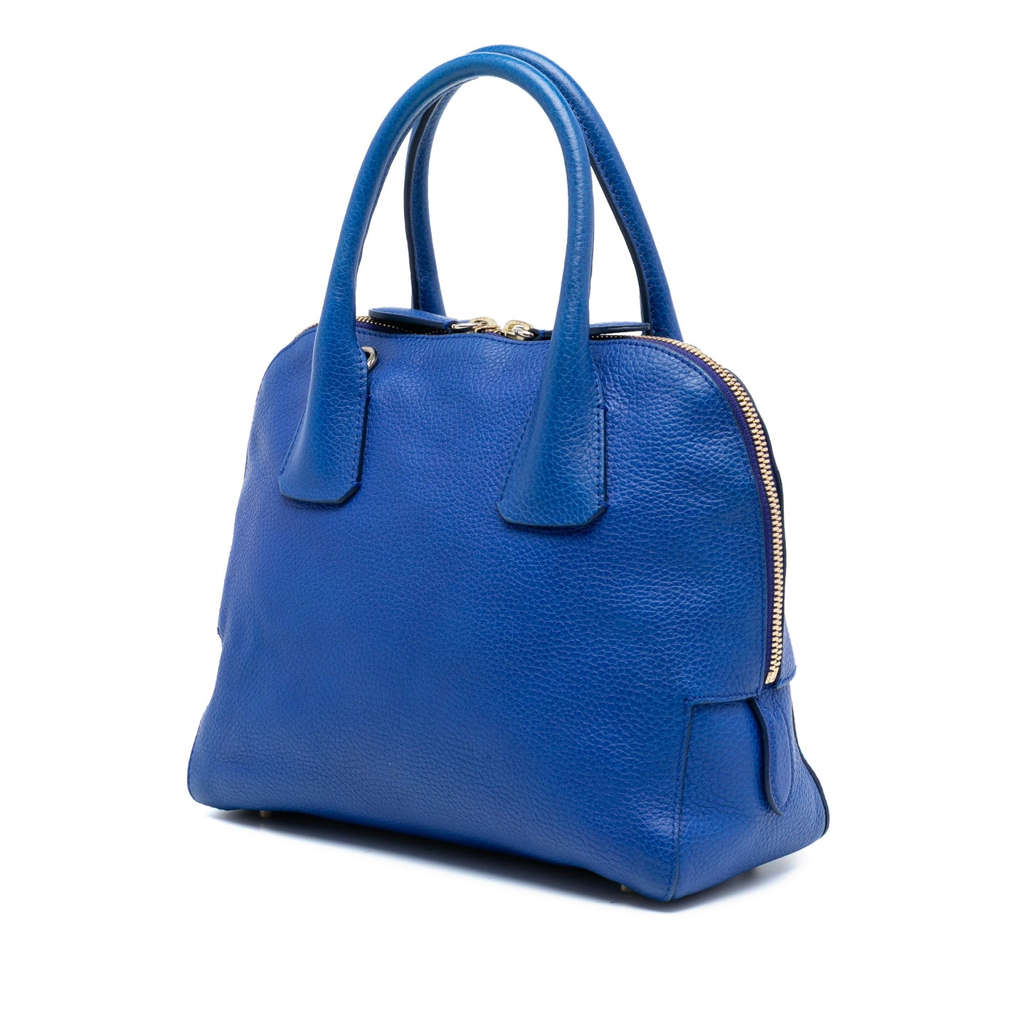 Burberry Small Grained Calfskin Greenwood Satchel