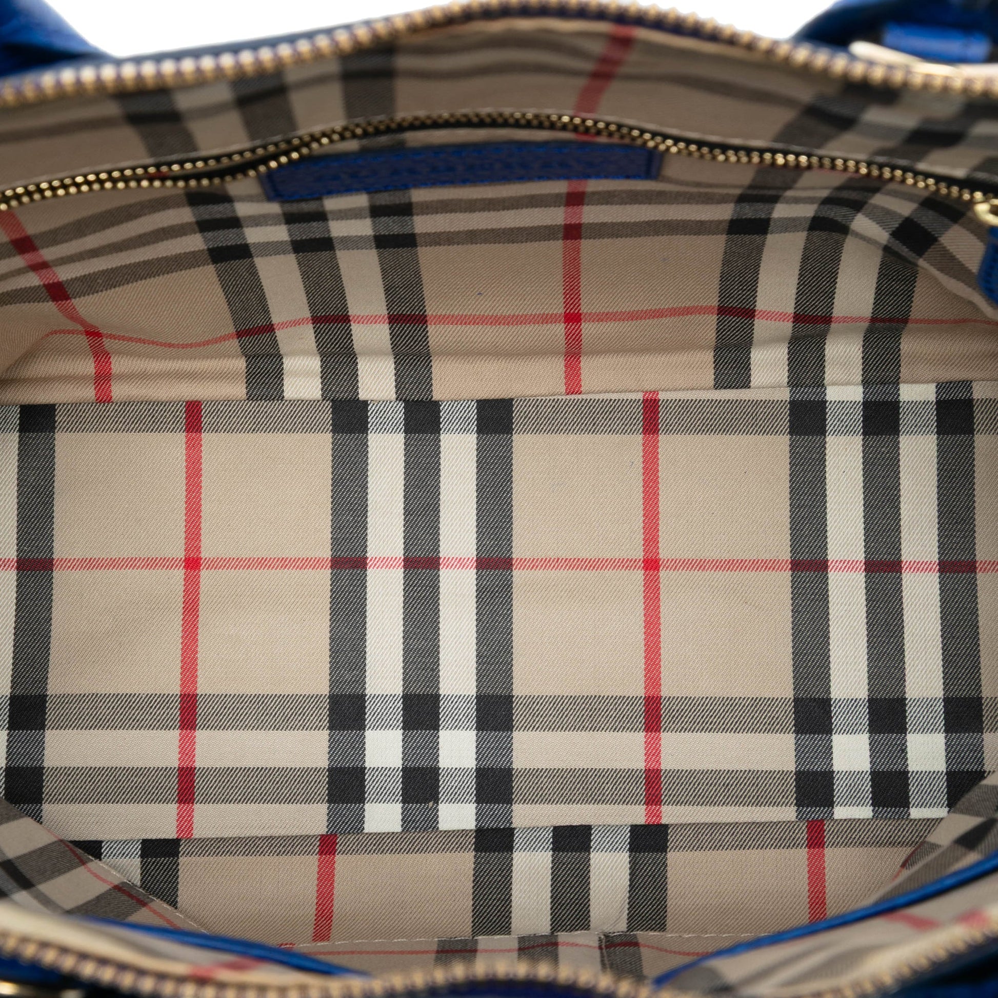 Burberry Small Grained Calfskin Greenwood Satchel