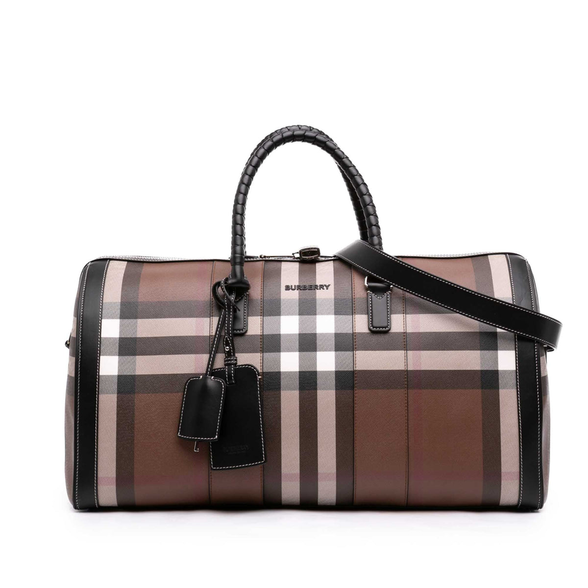 Burberry Giant Check Coated Canvas Travel Bag