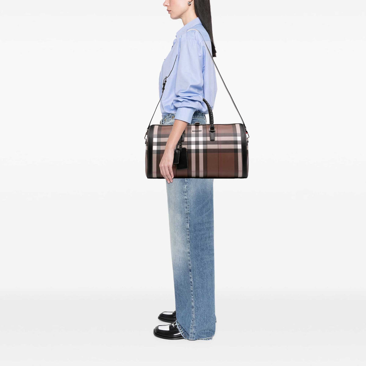 Burberry Giant Check Coated Canvas Travel Bag