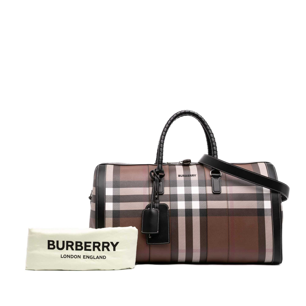 Burberry Giant Check Coated Canvas Travel Bag
