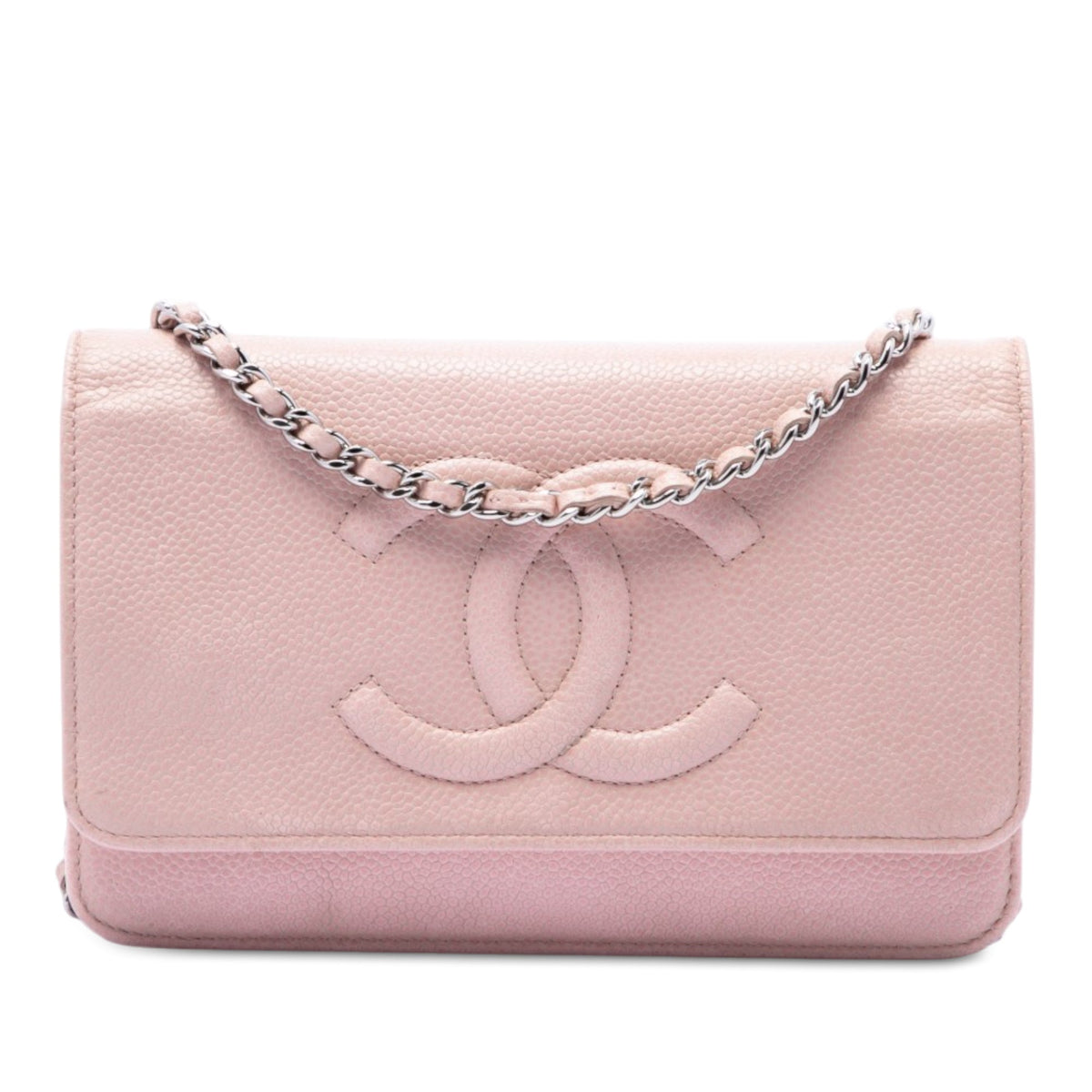 Chanel CC Caviar Wallet On Chain