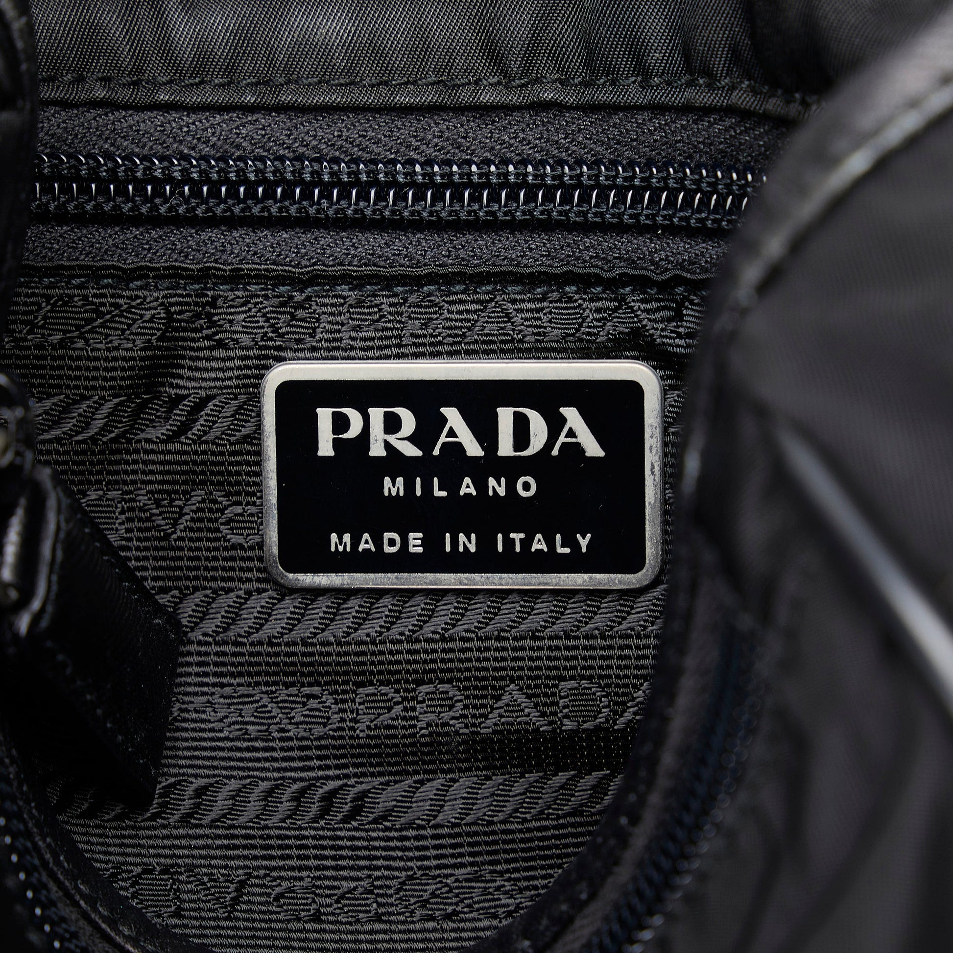 Prada Tessuto Buckle Messenger Bag