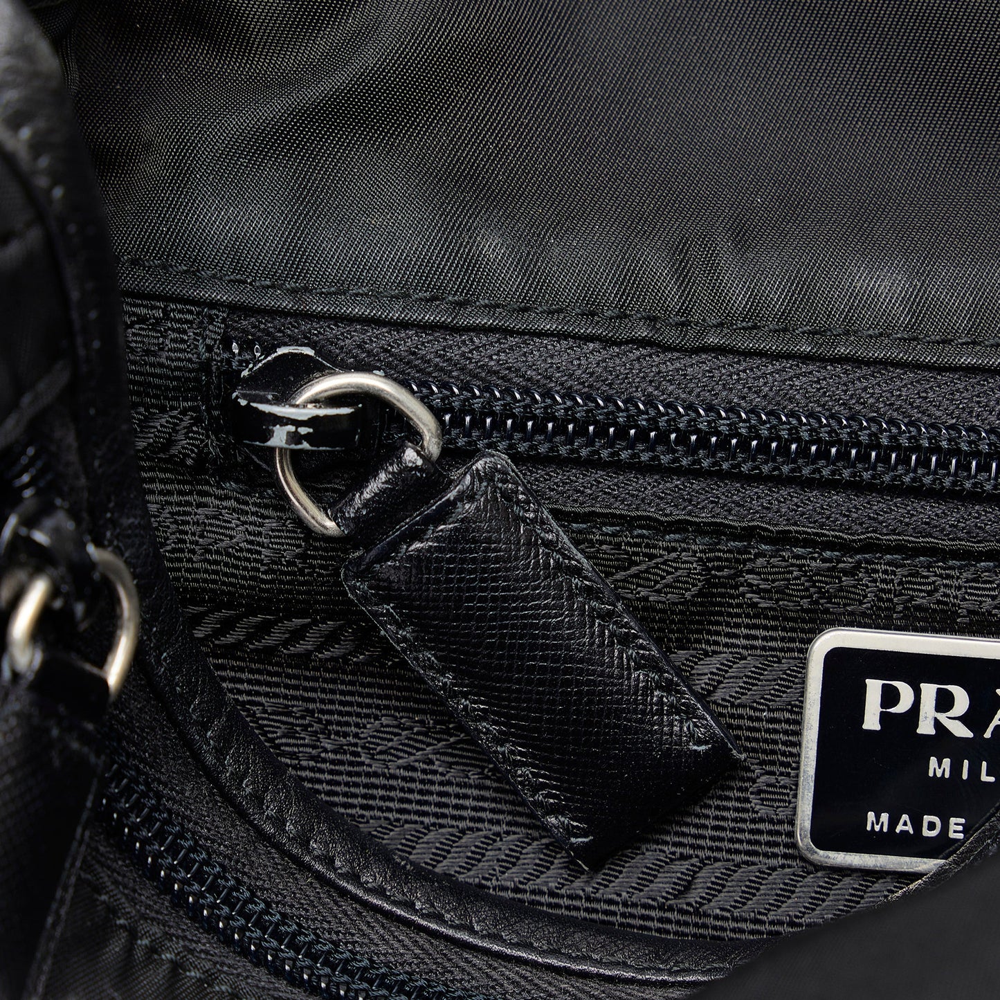 Prada Tessuto Buckle Messenger Bag