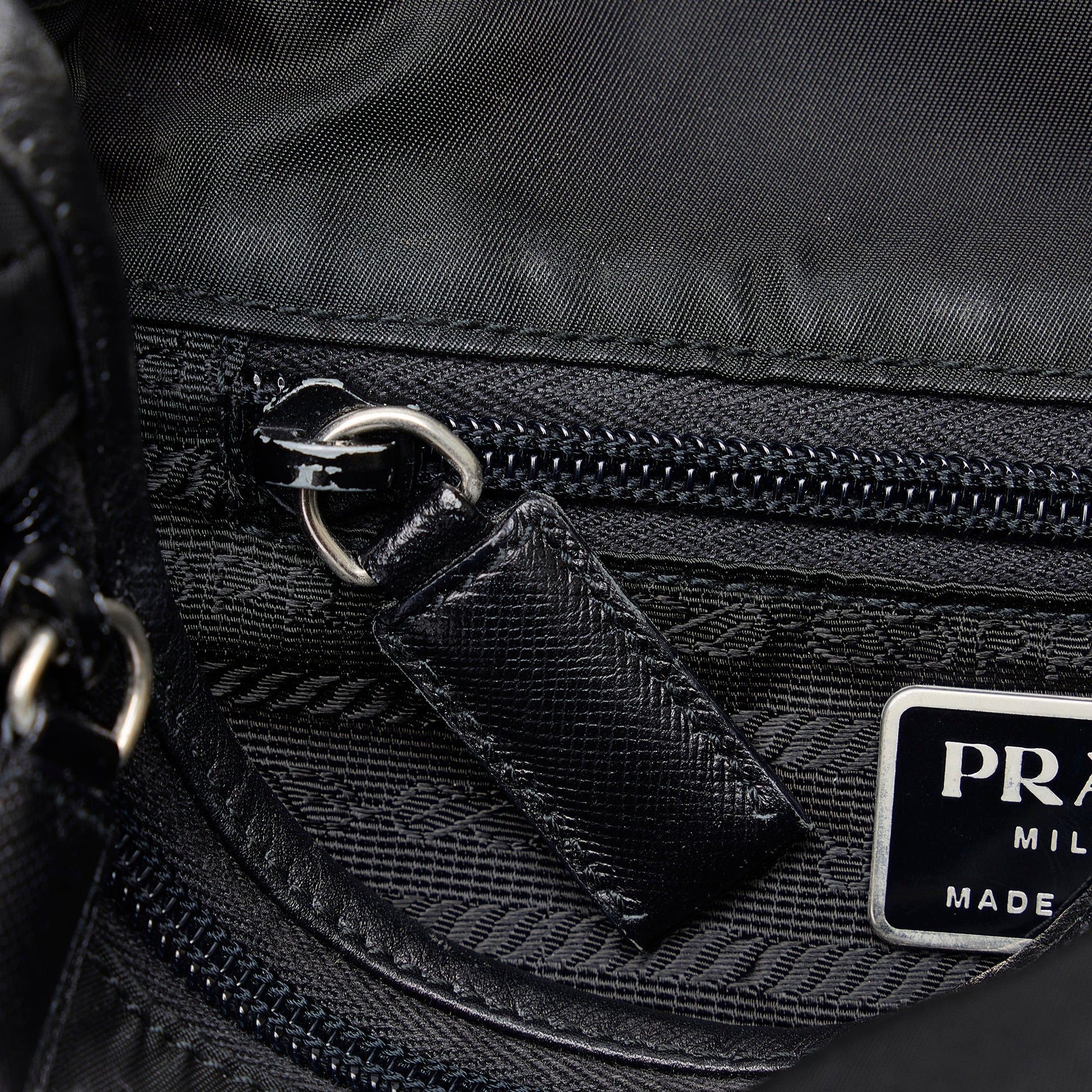 Prada Tessuto Buckle Messenger Bag
