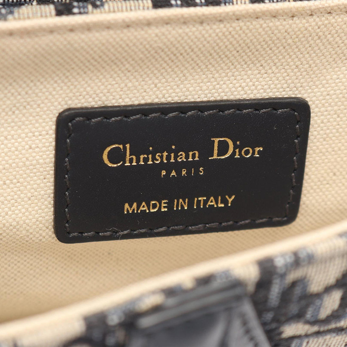 Dior Mini Oblique Canvas Saddle Bag — Blue
