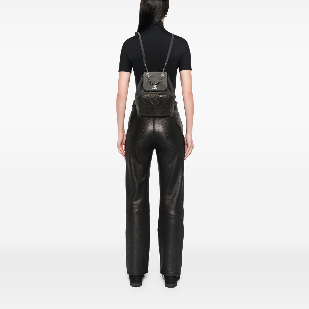 Chanel Caviar Business Affinity Backpack — Black