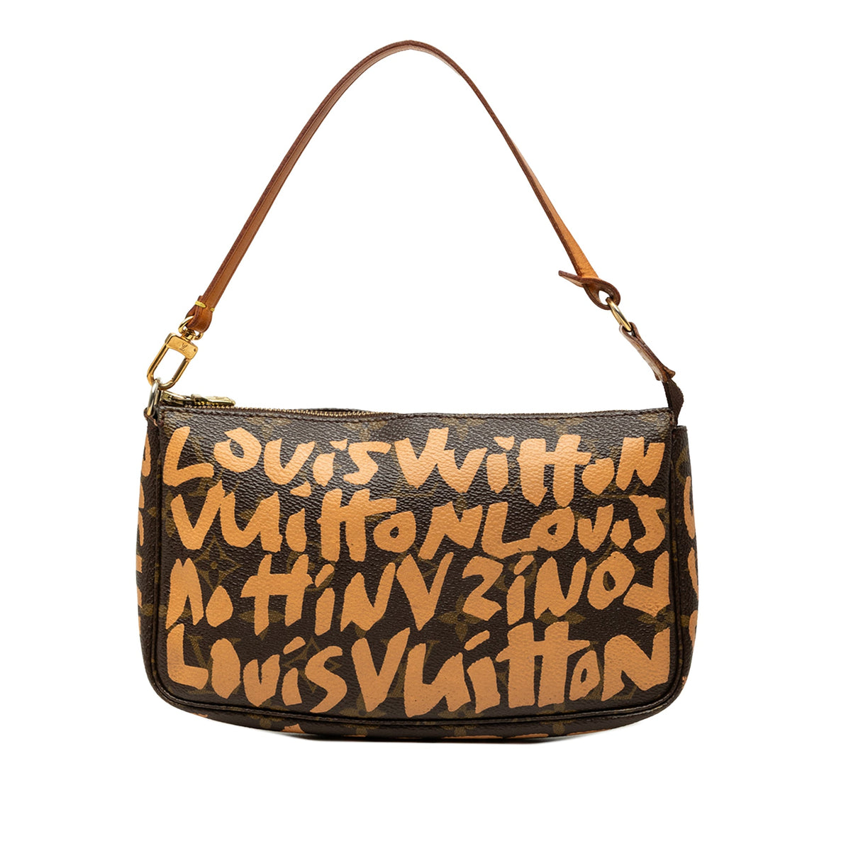 Louis Vuitton Stephen Sprouse Monogram Graffiti Pochette Accessoires — Brown