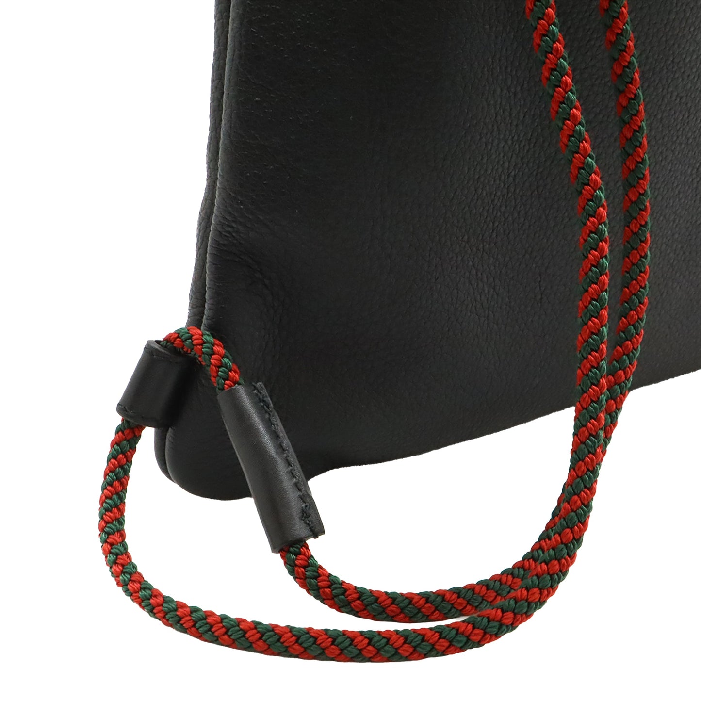 Gucci Grained Calfskin Web Logo Drawstring Backpack