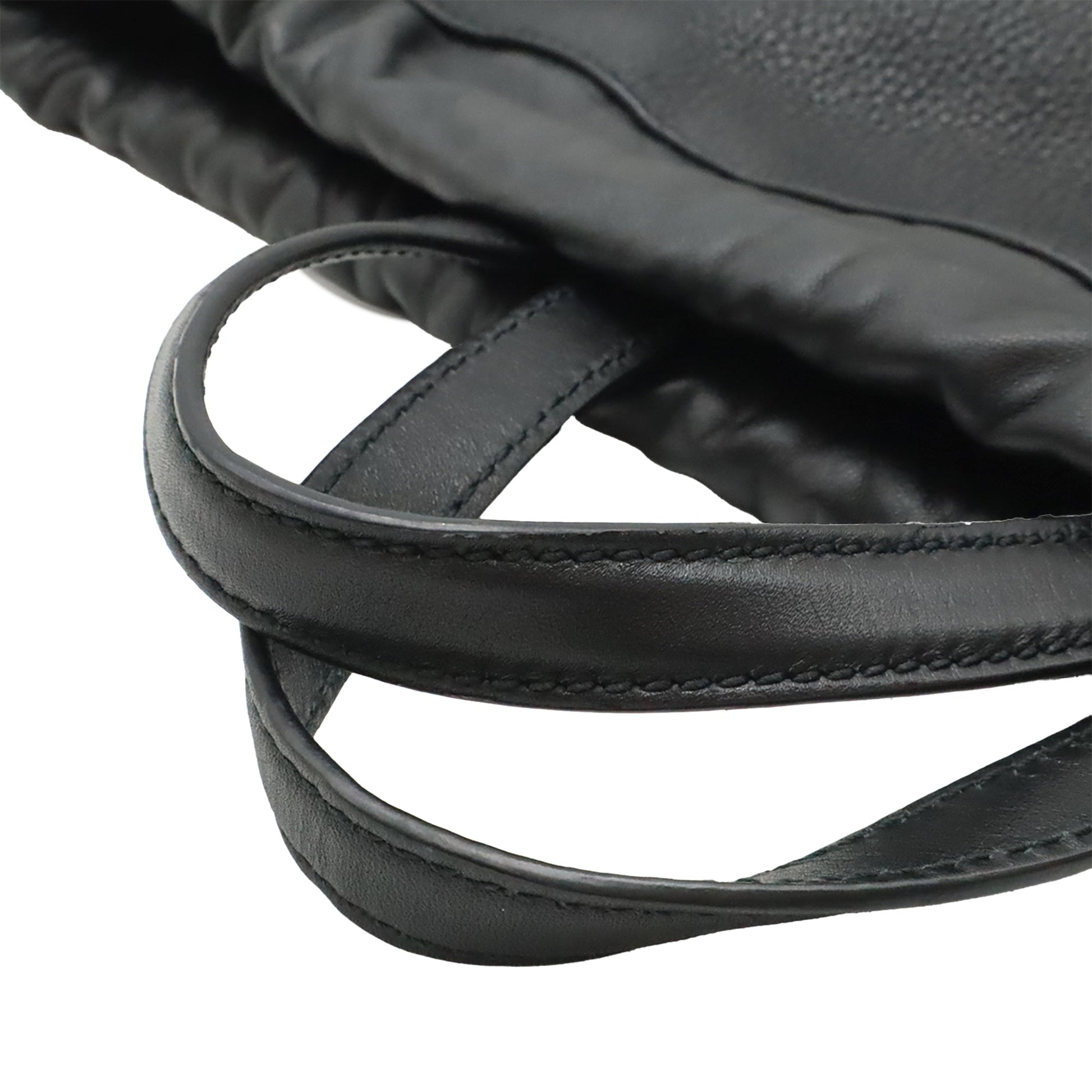 Gucci Grained Calfskin Web Logo Drawstring Backpack