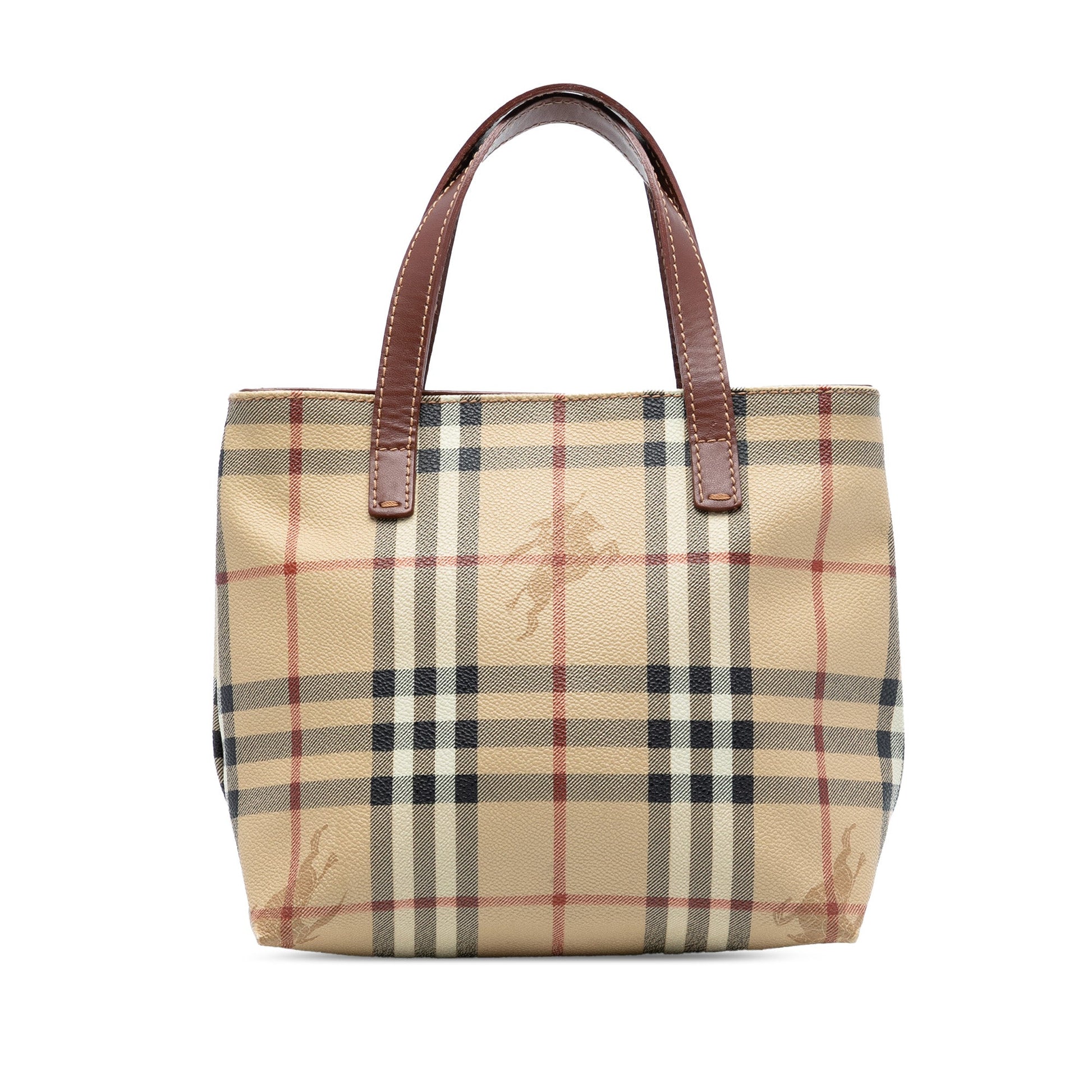 Burberry Haymarket Check Coated Canvas Handbag