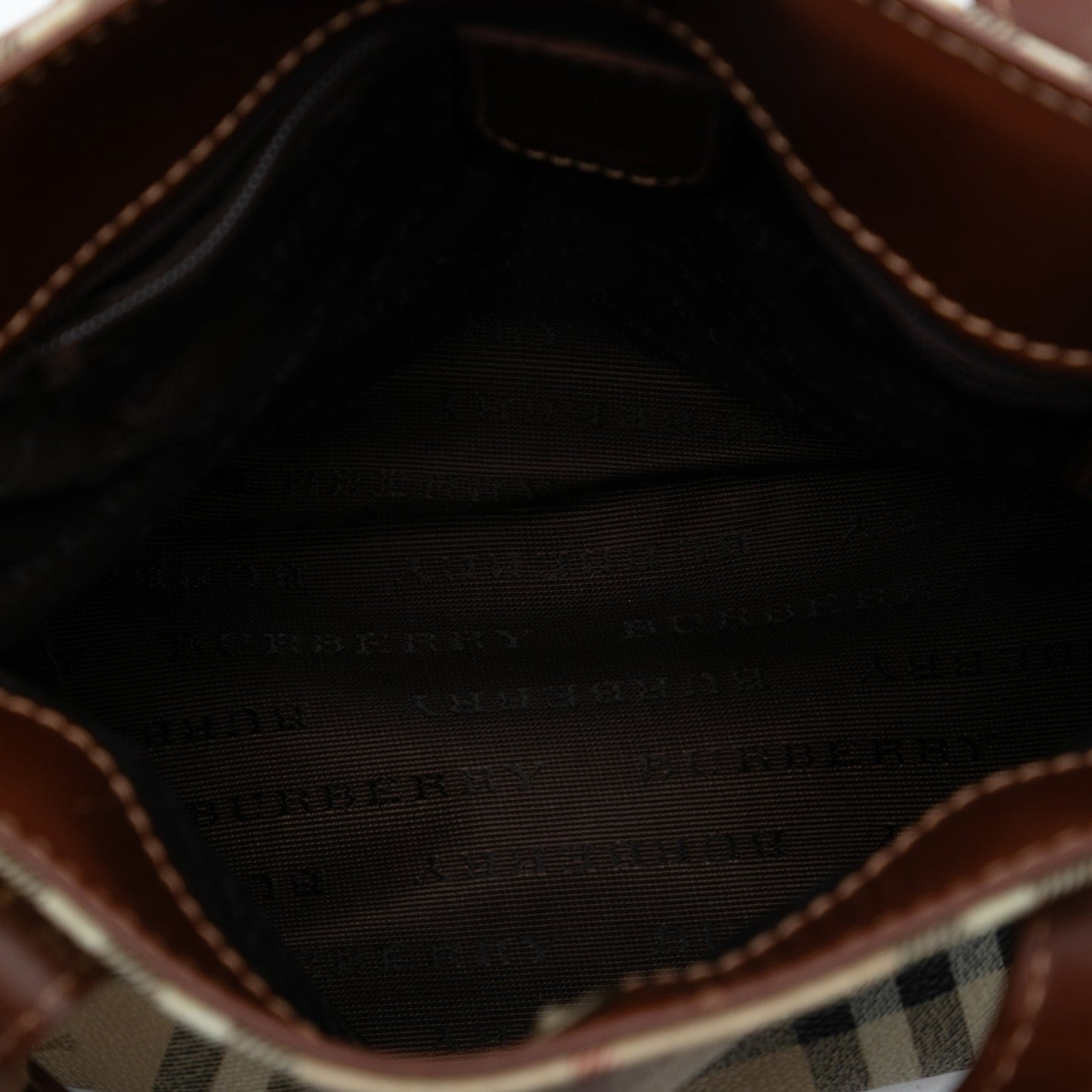 Burberry Haymarket Check Coated Canvas Handbag