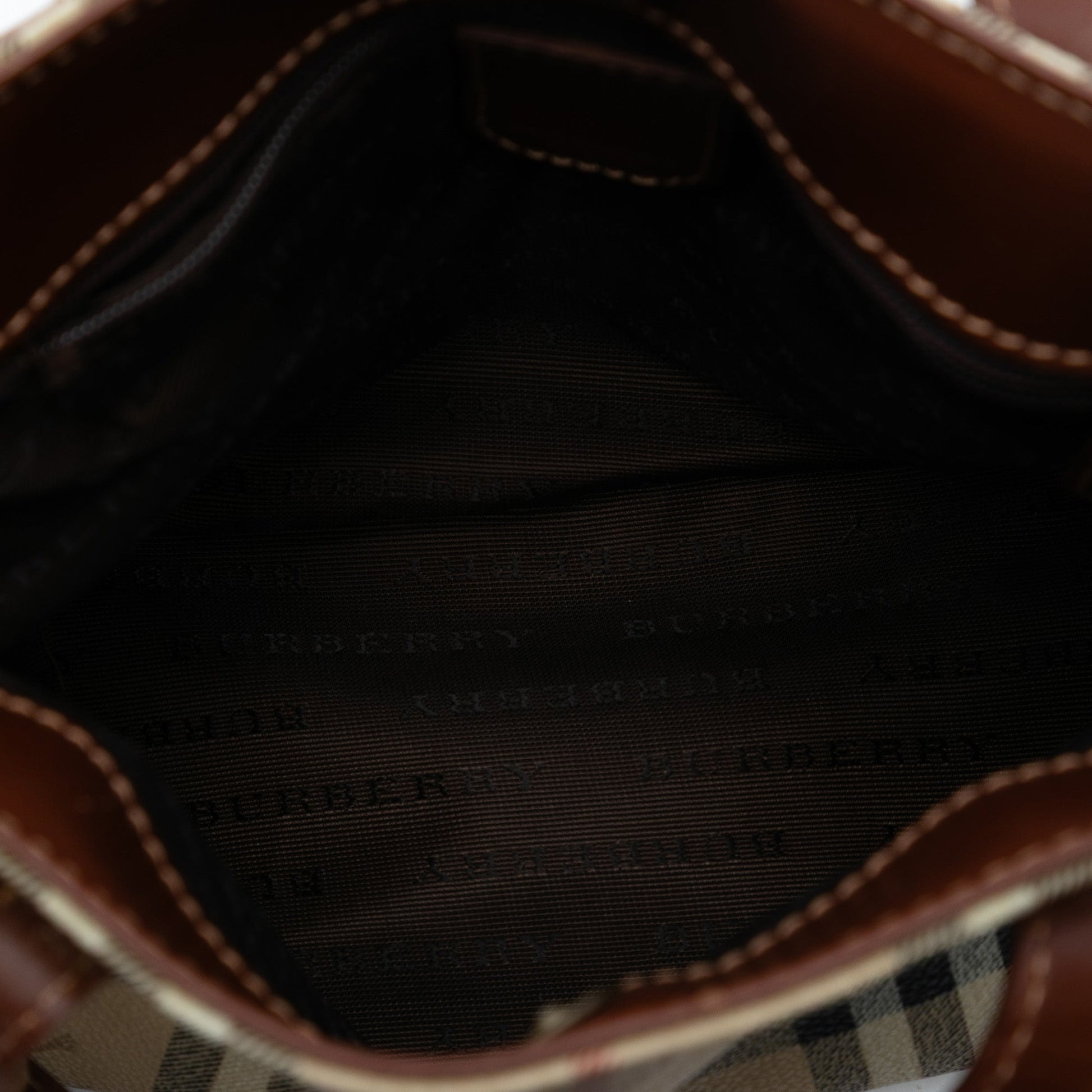 Burberry Haymarket Check Coated Canvas Handbag