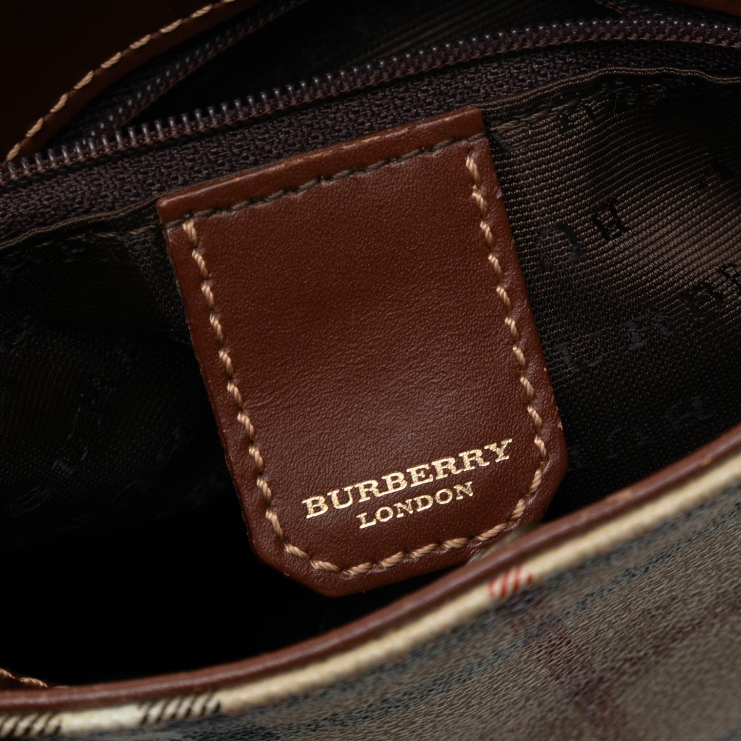 Burberry Haymarket Check Coated Canvas Handbag