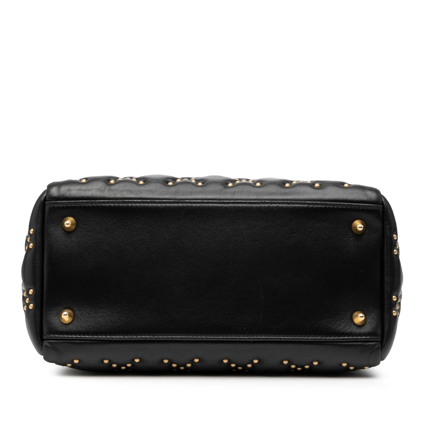 Dior Medium Lambskin Cannage Studded Supple Lady Dior
