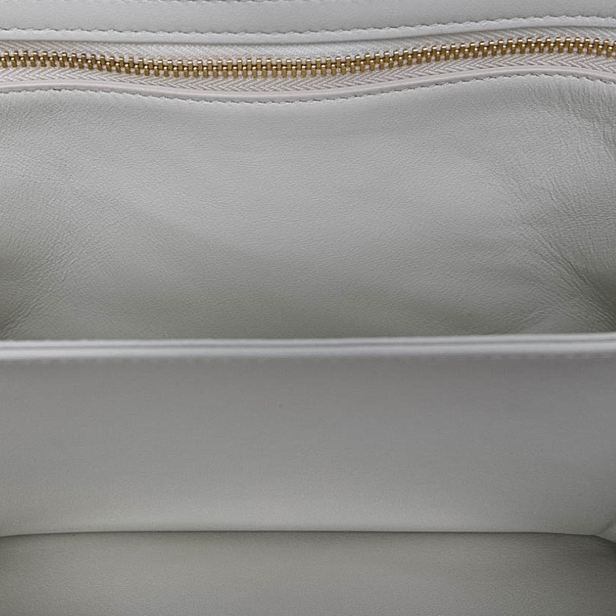 Celine Classique Shiny Calfskin Triomphe Crossbody — White