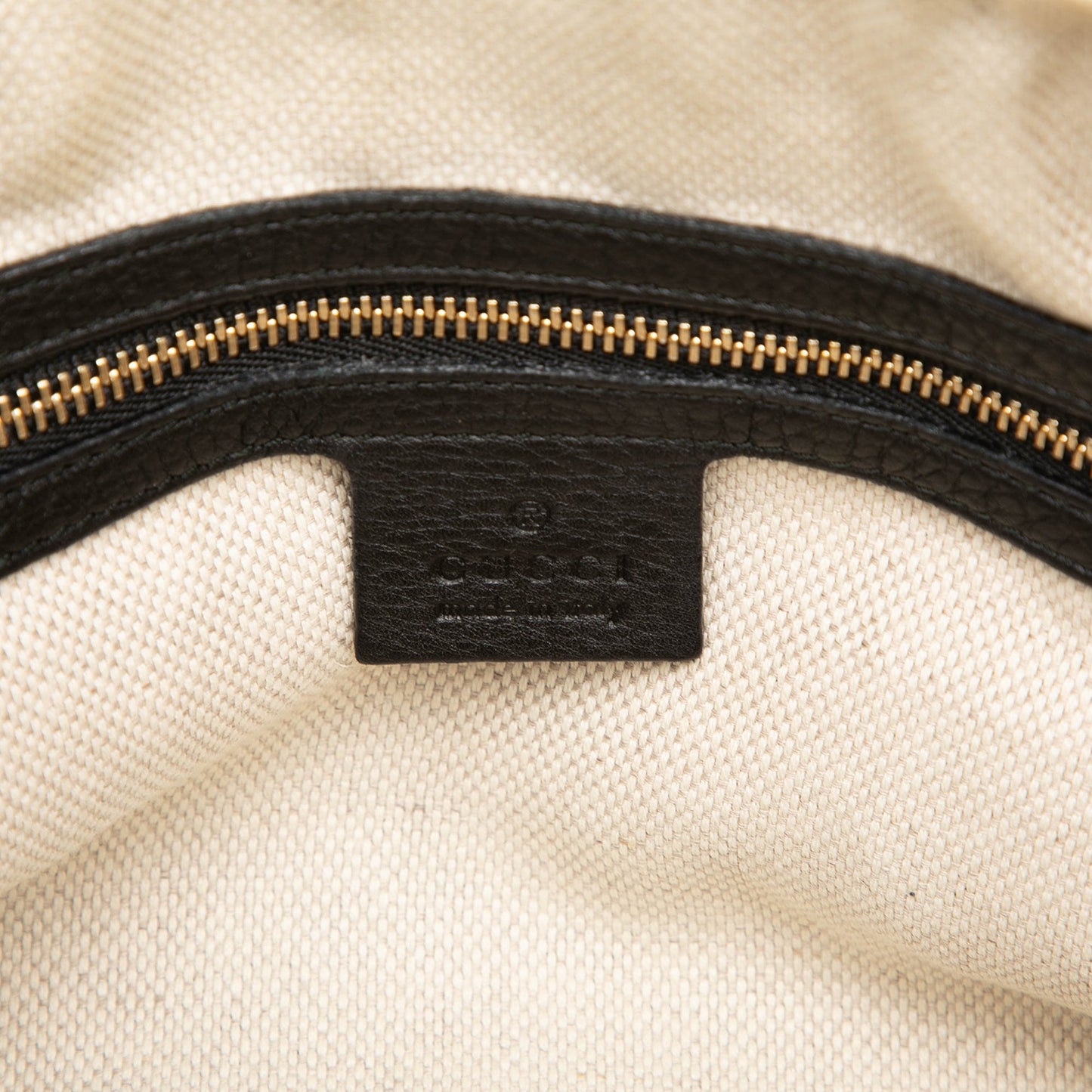 Gucci Pebbled Calfskin Soho Chain Zip Shoulder Bag
