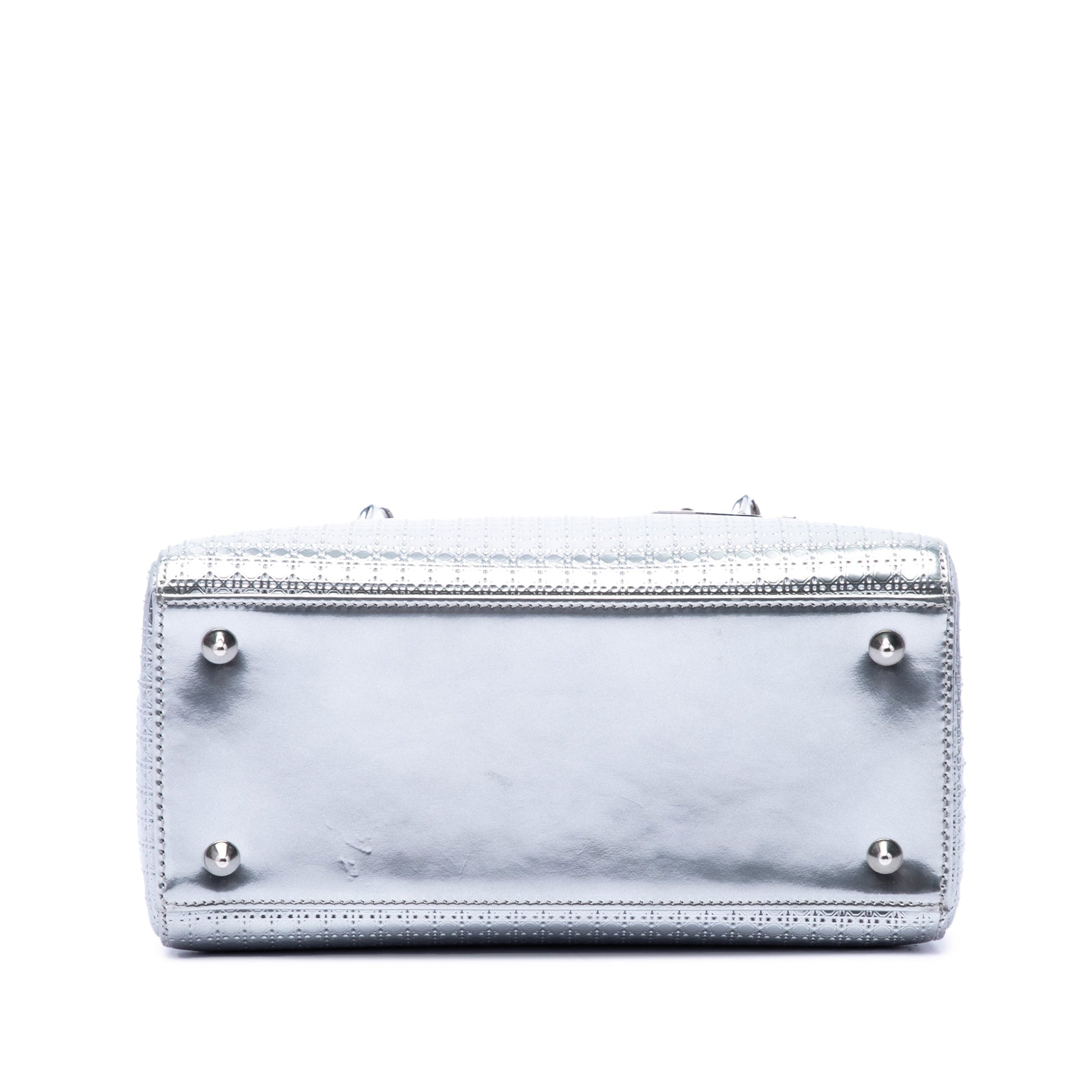 Dior Medium Metallic Patent Microcannage Lady Dior