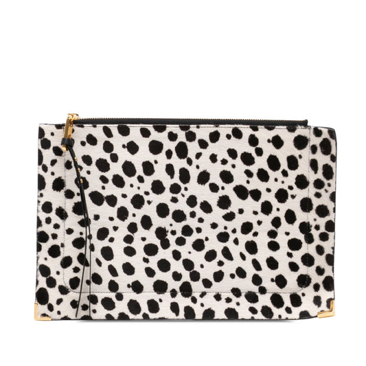 Chloé Ponyhair Dalmatian Print Clutch