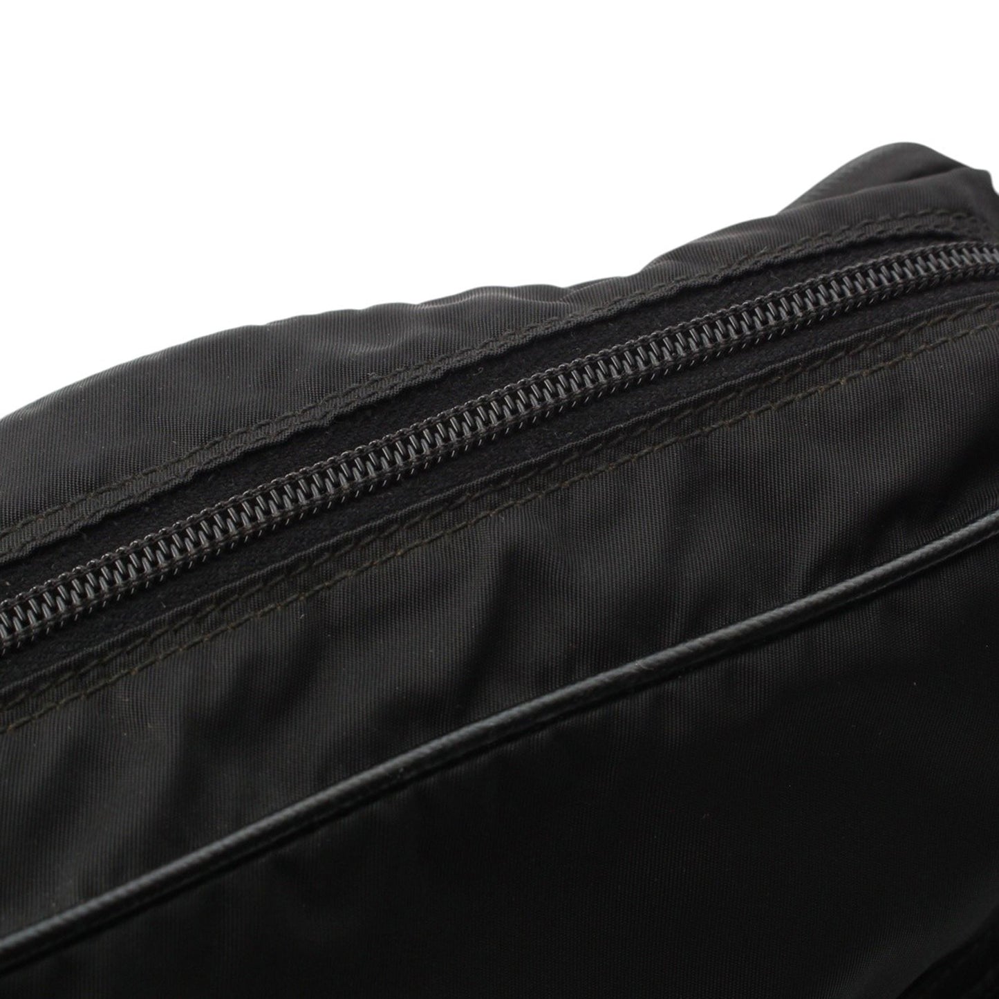 Prada Saffiano Trimmed Tessuto Zip Top Crossbody