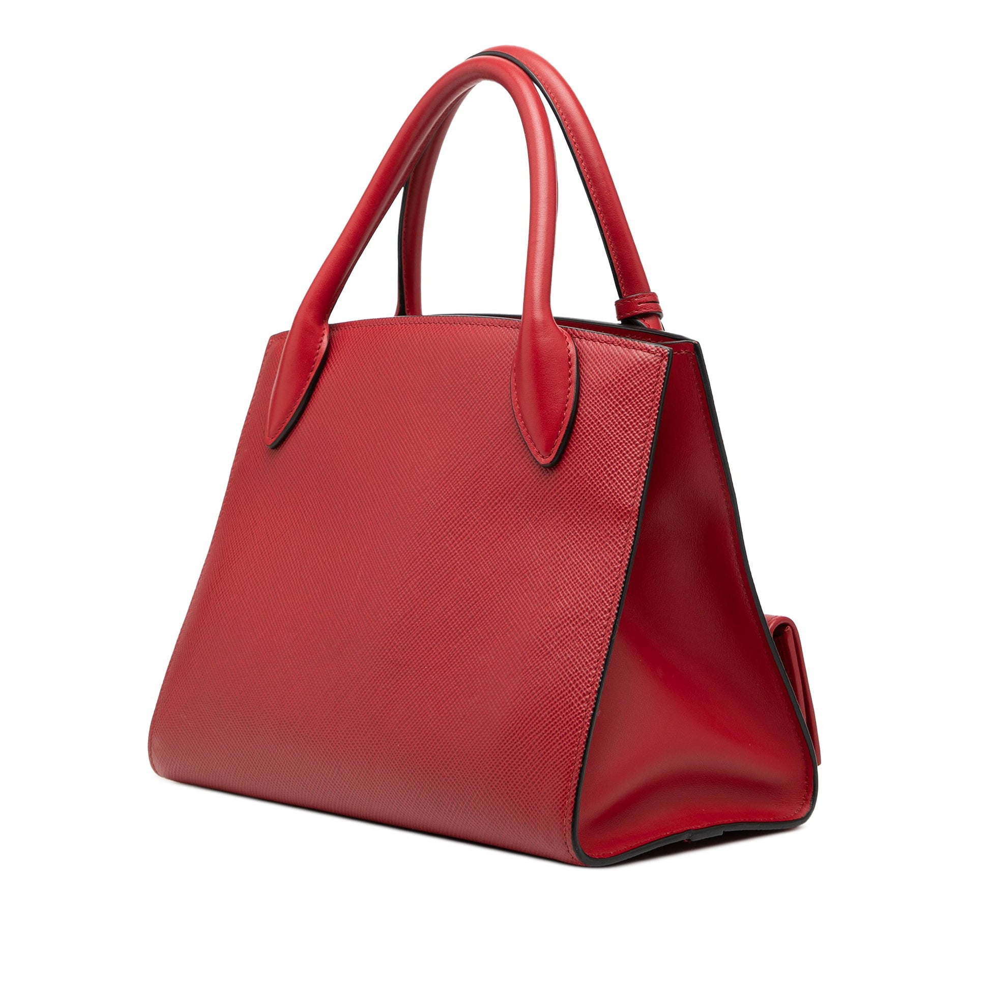 Small Saffiano Cuir Monochrome Top Handle Tote