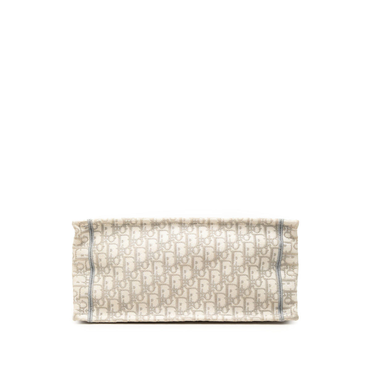 Dior Medium Oblique Embroidered Canvas Book Tote — Gray