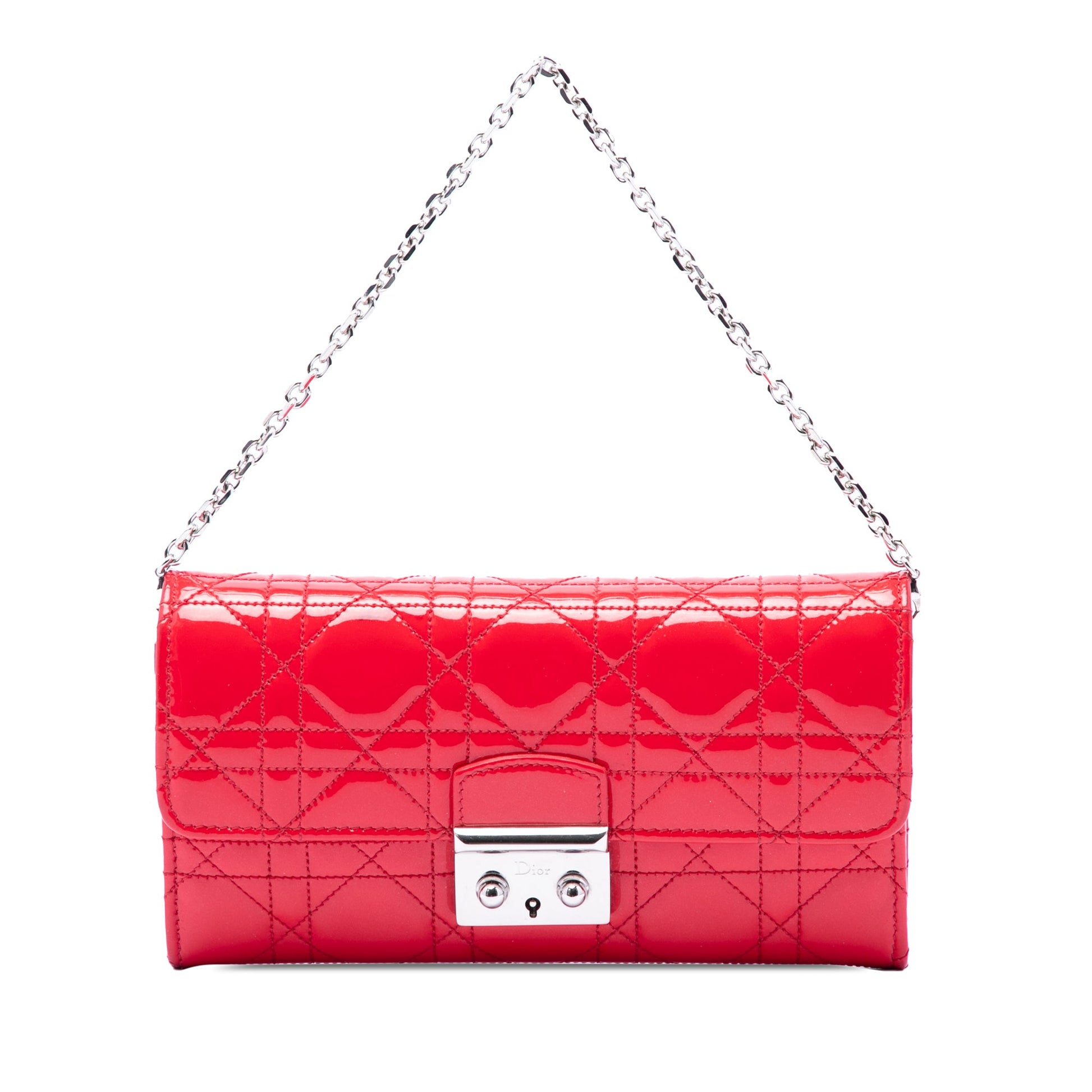 Dior Patent Cannage Miss Dior Wallet on Chain