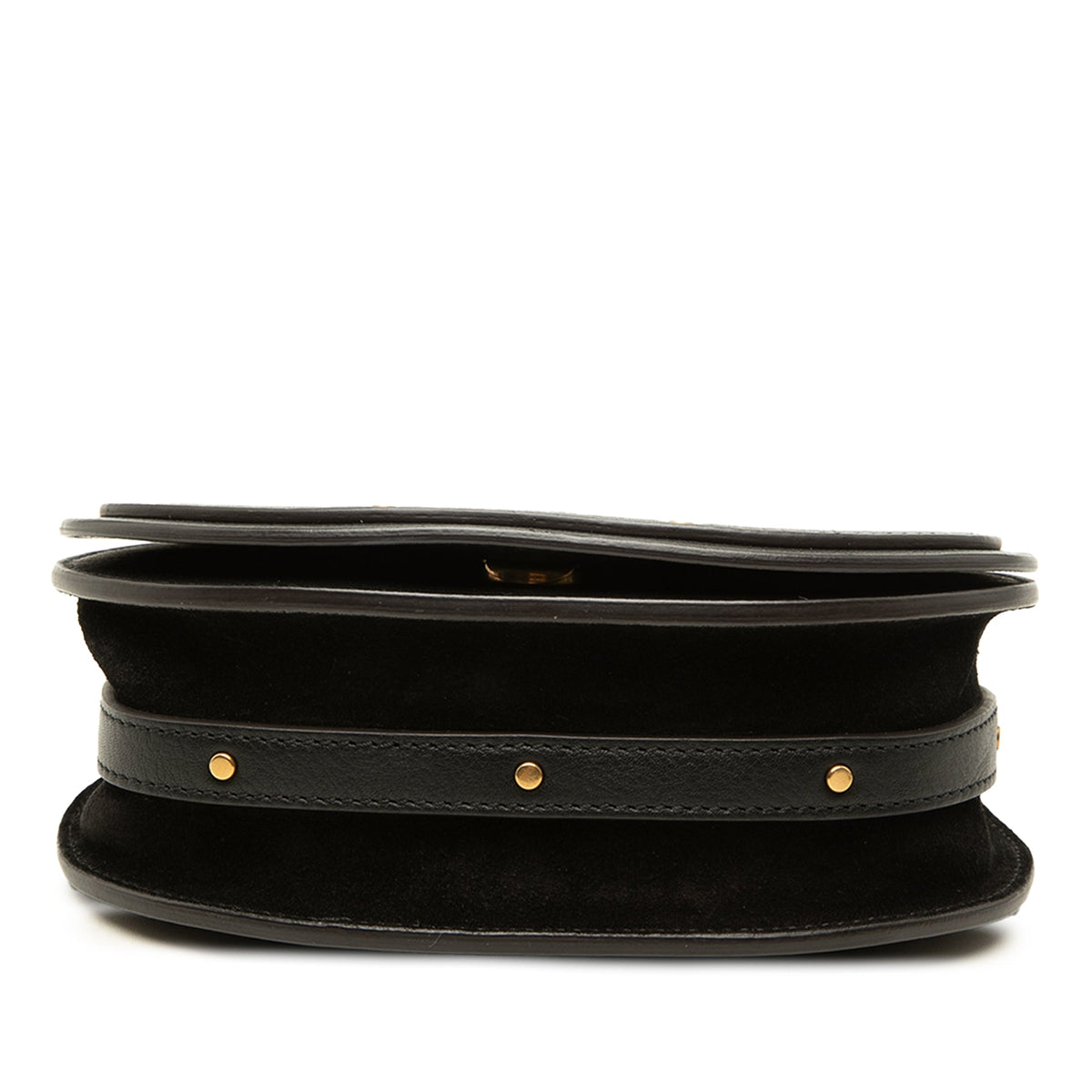 Chloé Small Leather Nile Bracelet Satchel — Black