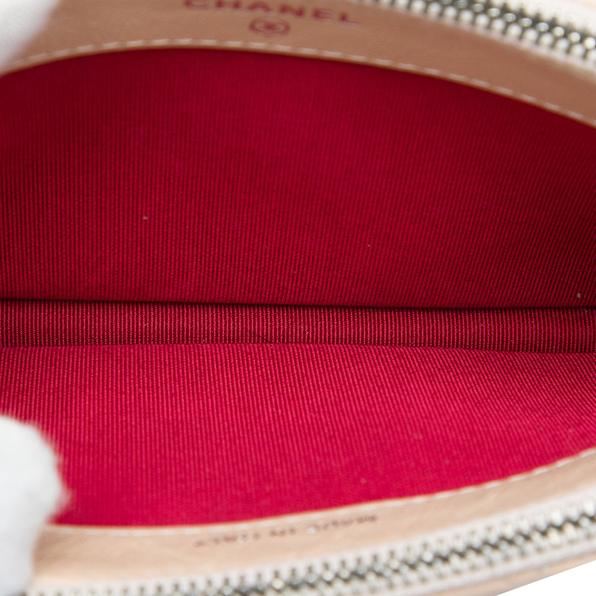 Chanel Bicolor Aged Calfskin Gabrielle Double Zip Clutch with Chain