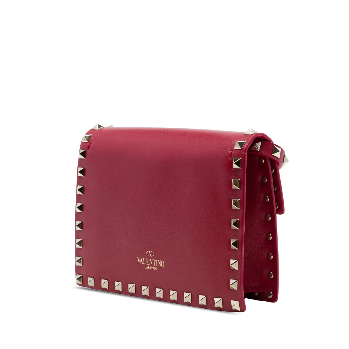 Valentino Calfskin Rockstud Buckled Flap Crossbody
