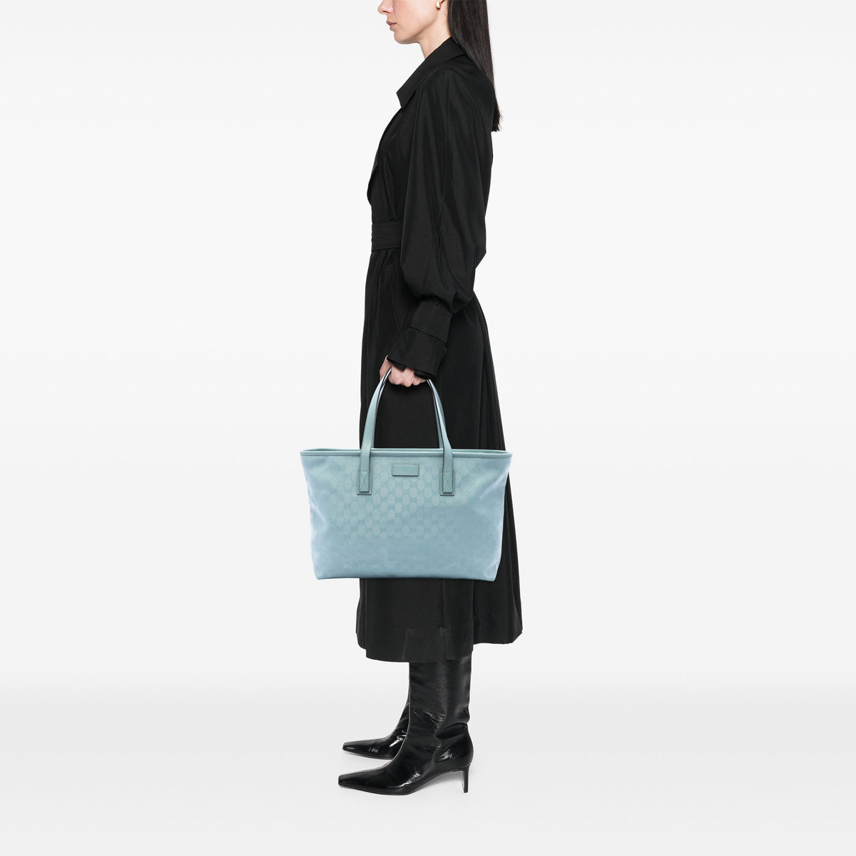 Gucci Medium GG Imprime Tote — Blue