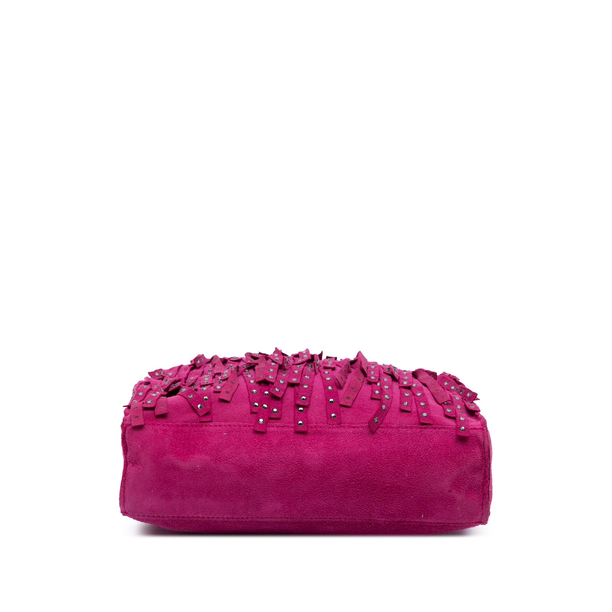 Chanel Mini Suede Studded Fringe Tote