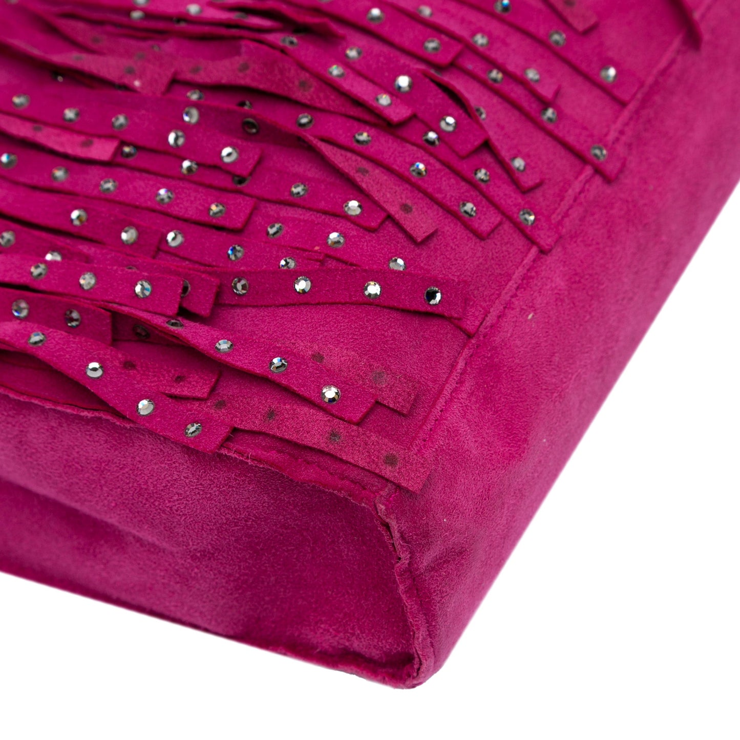 Chanel Mini Suede Studded Fringe Tote