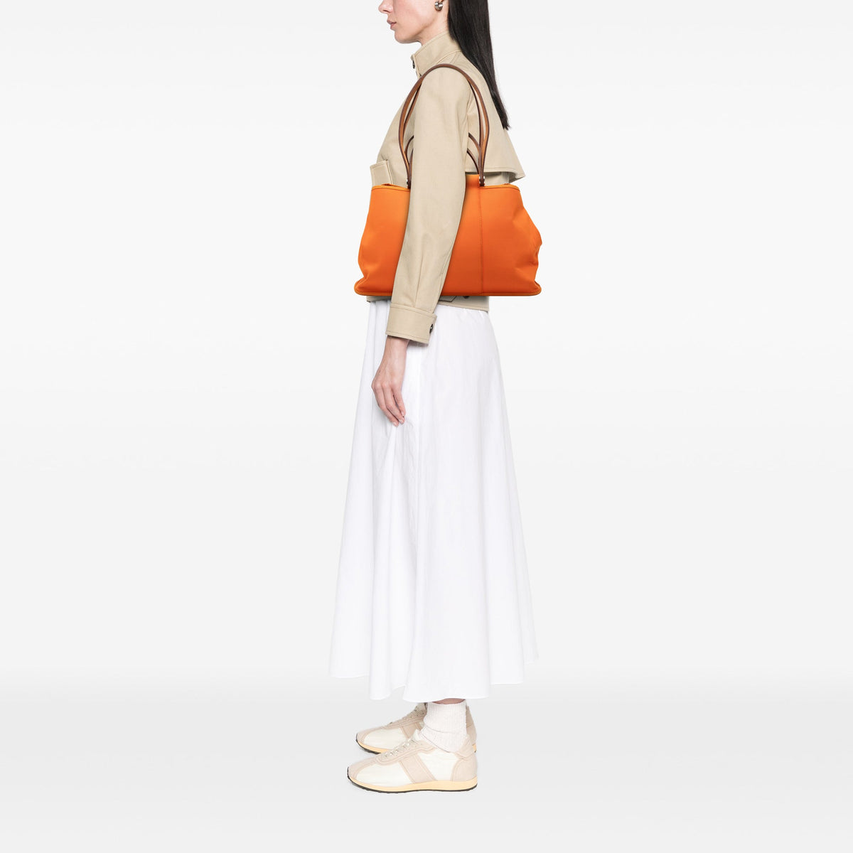 Hermès Toile Cabag Elan PM — Orange