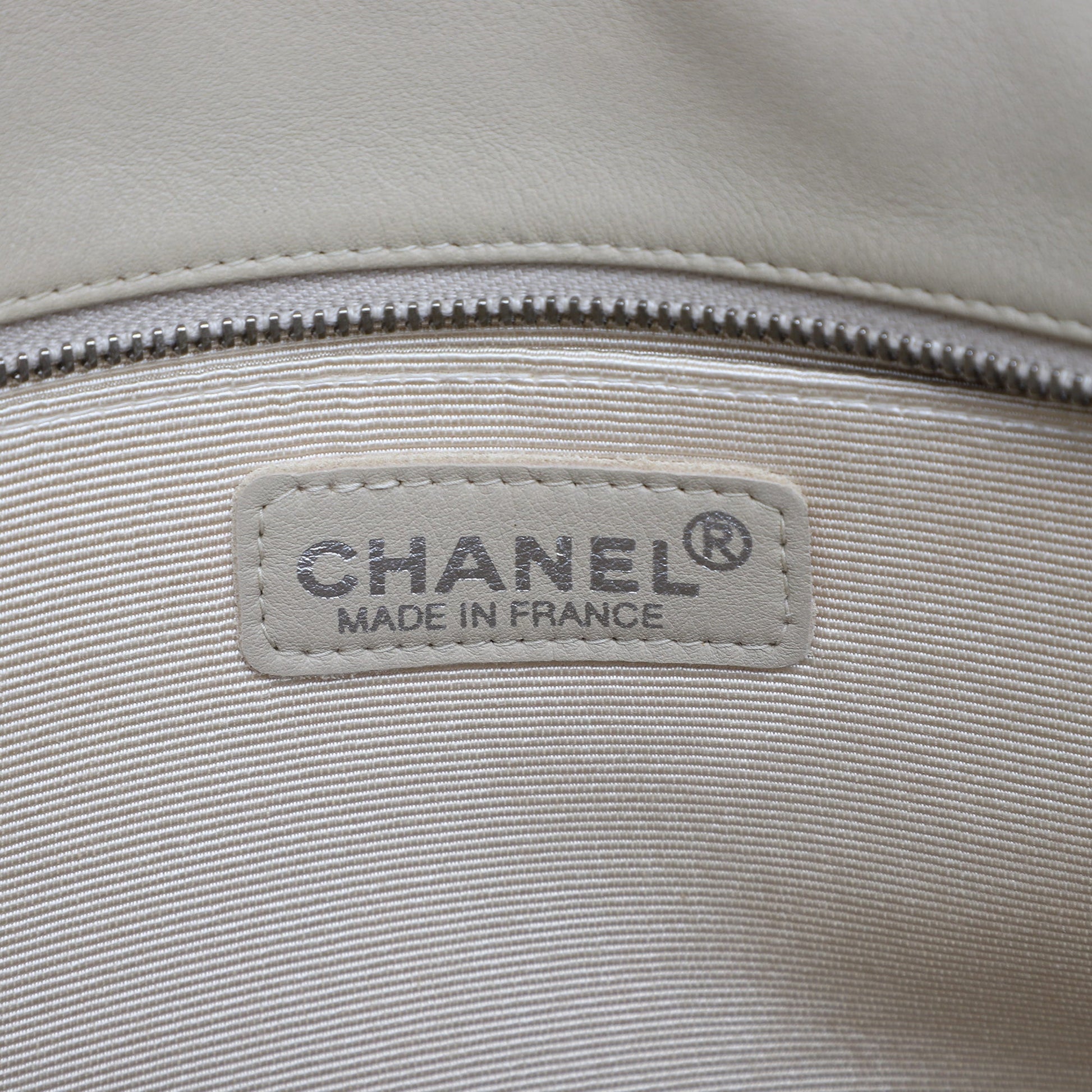 Chanel Lambskin Embossed CC Camellia Tote