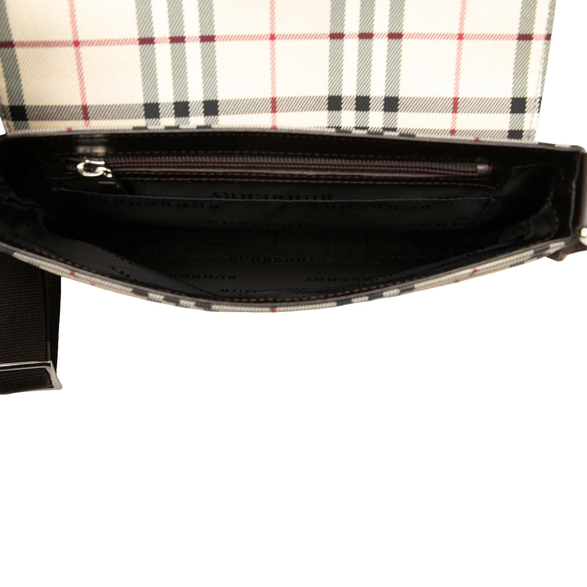 Burberry House Check Canvas Flap Crossbody