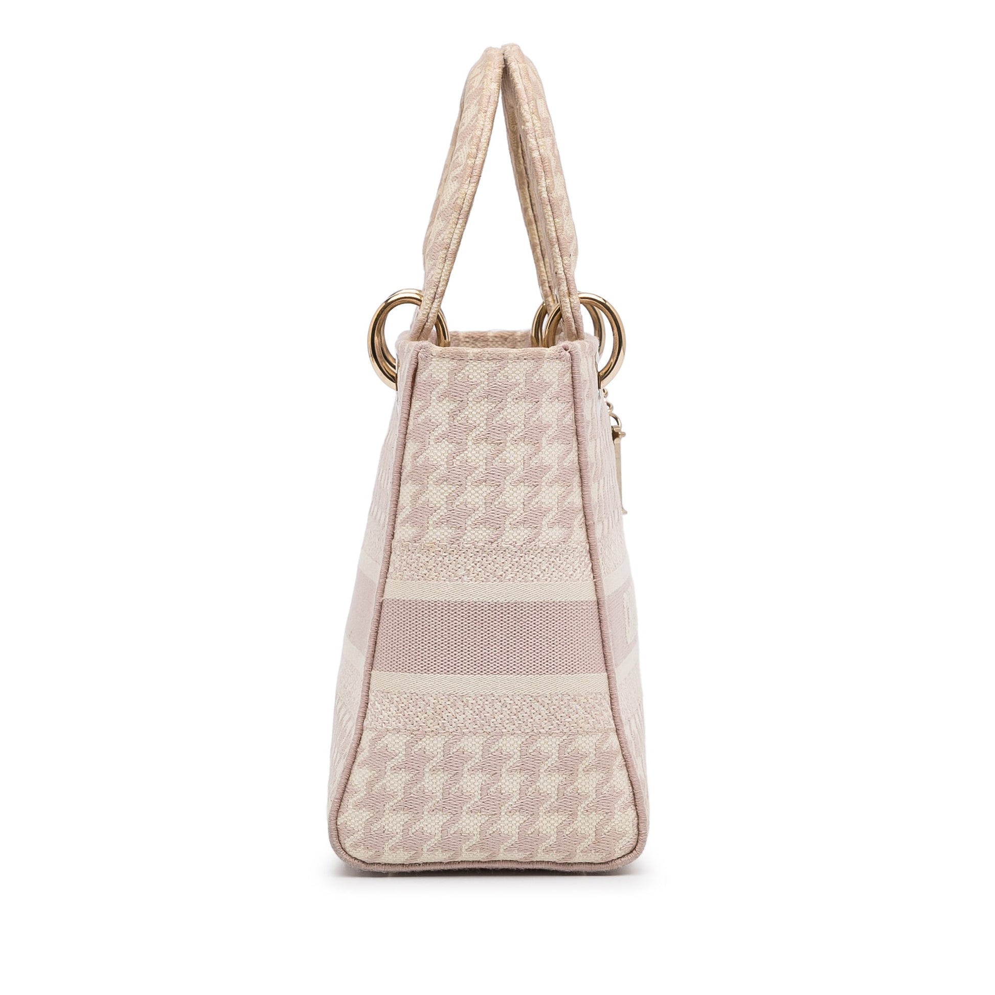 Dior Medium Embroidered Canvas Houndstooth Lady D Lite