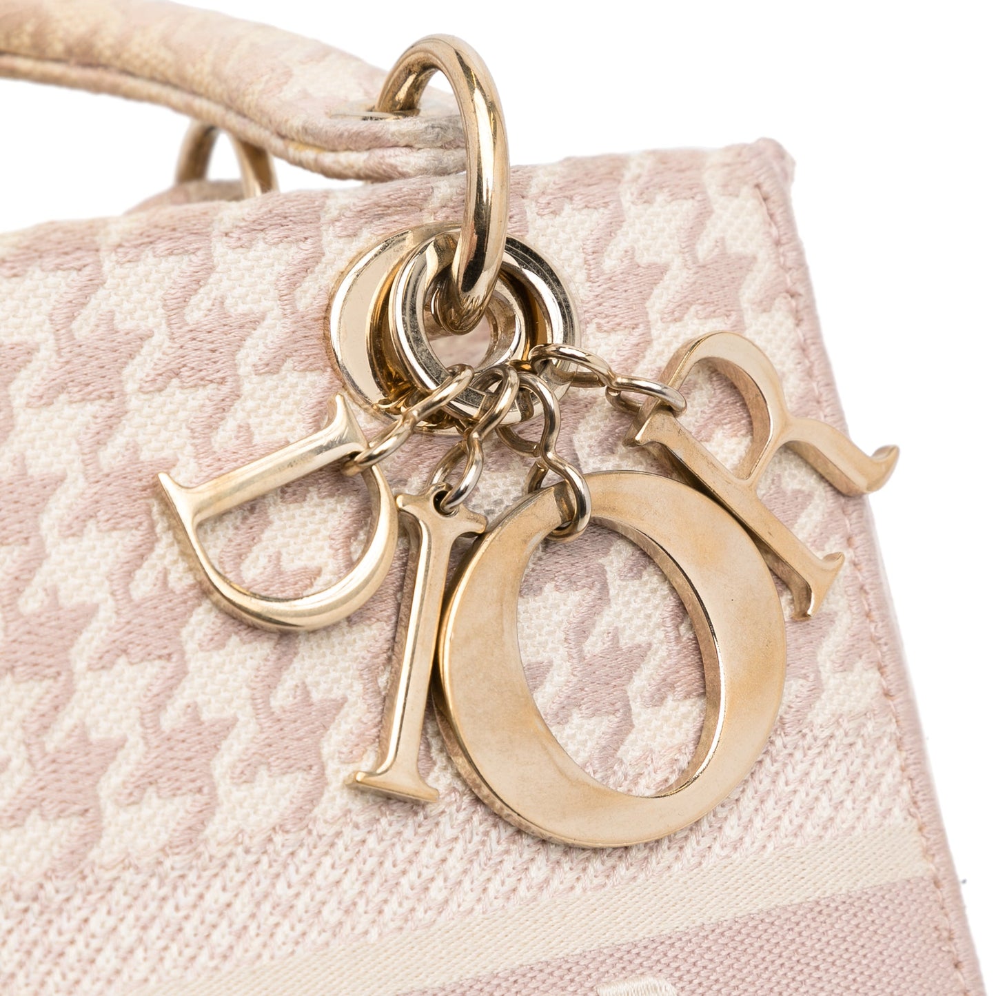 Dior Medium Embroidered Canvas Houndstooth Lady D Lite