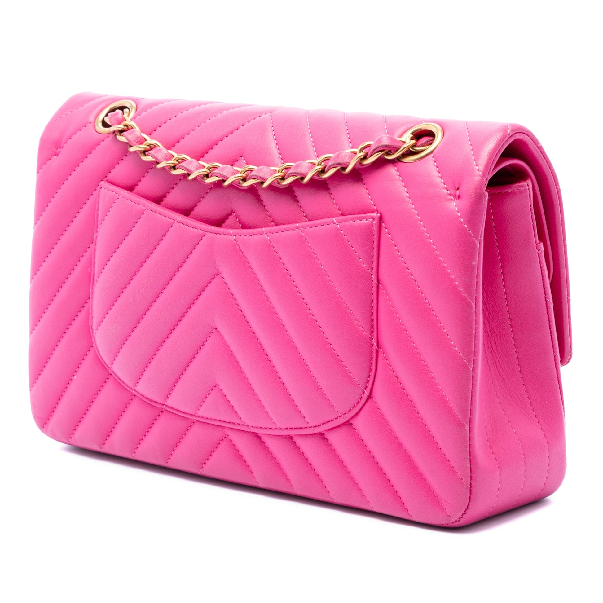 Chanel Medium Classic Chevron Lambskin Double Flap