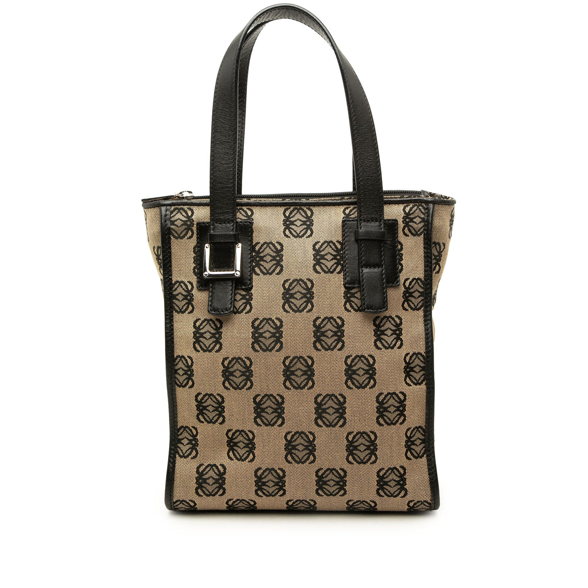 LOEWE Anagram Canvas Handbag — Beige