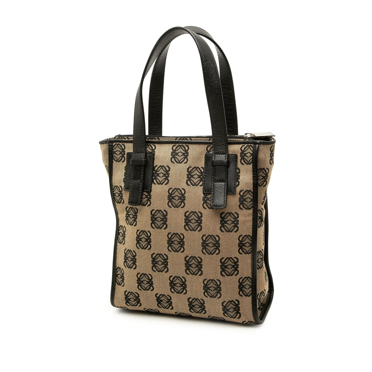 LOEWE Anagram Canvas Handbag — Beige