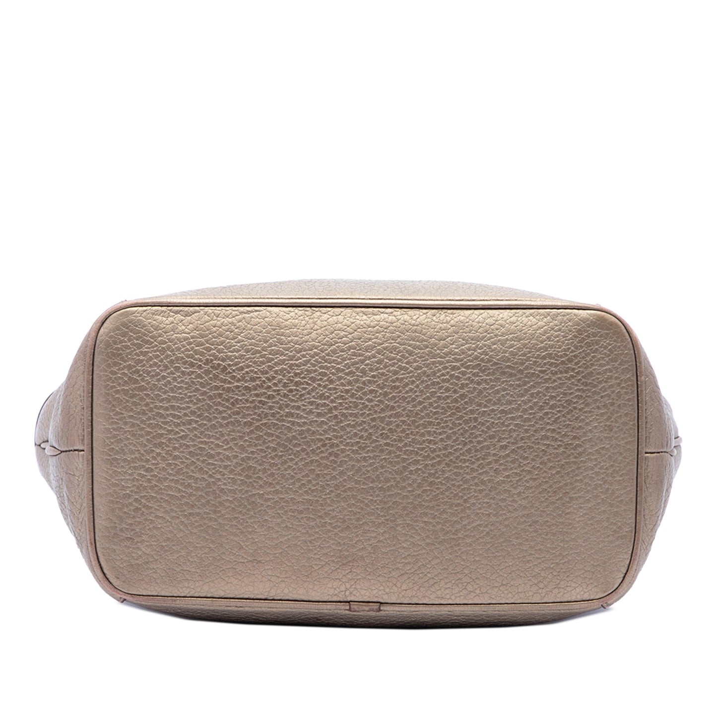 LOEWE Metallic Leather Anagram Fusta Tote